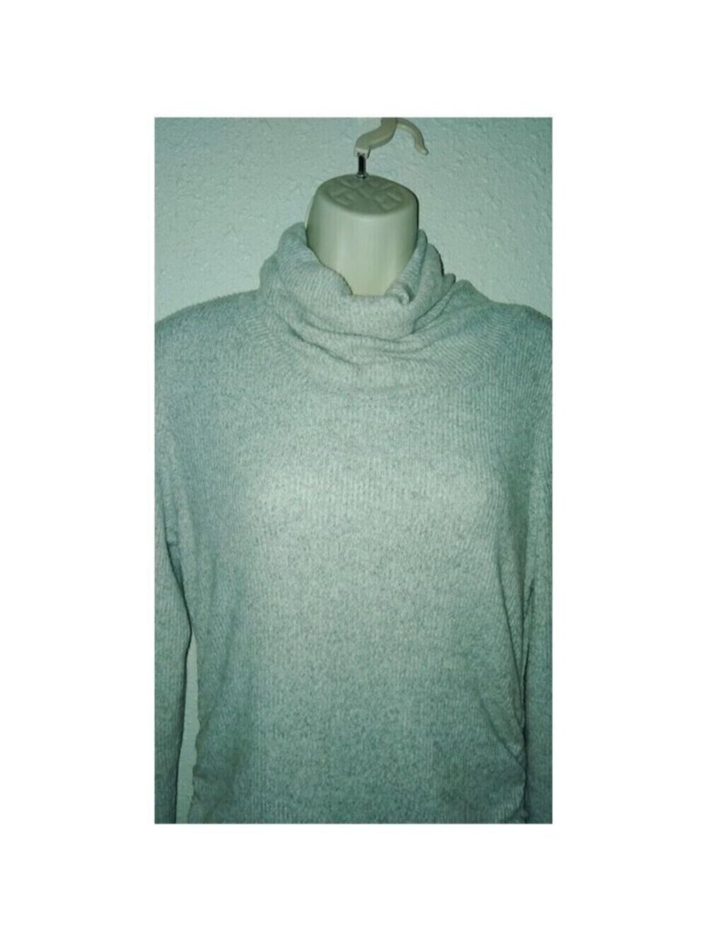 Parnixs long sleeve gray ruched cowl sweater dress Lg New With Tags Maternity - Picture 2 of 8